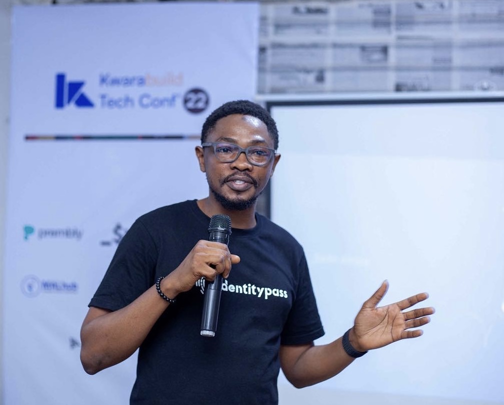 Giving a speech at the IdentityPass Developer Community workshop